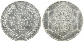 MOROCCO: al-Hafiz, 1908-1912, 10 dirhams, Paris, AH1329, Y-25, Lec-196, an attractive mint state example! PCGS graded MS62.
Estimate: $125 - $175