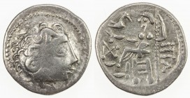 EASTERN EUROPE: Imitation of Alexander of Macedon, 2nd century BC, AR drachm (2.67g), cf. Lanz-943, head of Herakles right, wearing lion skin // Zeus ...