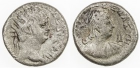 ROMAN EMPIRE: Nero, 54-68 AD, BI tetradrachm (10.94g), Alexandria, RY 10 (63/4 AD), RPC-5275, Dattari-196, radiate bust of Nero right // draped bust o...