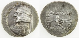 PARTHIAN KINGDOM: Orodes I, 90-77 BC, AR drachm (4.13g), Ekbatana, Sellwood-30.14, Shore-131, diademed bust left, medium beard, wearing pellet-tipped ...