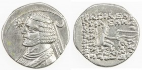 PARTHIAN KINGDOM: Orodes II, 57-38 BC, AR drachm (4.01g), Mithradatkart, Sellwood-47.9, Shore-241, diademed bust left, short curly beard, wearing pell...