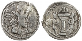SASANIAN KINGDOM: Shapur I, 241-272, AR obol (0.75g), G-25, mount removed, F-VF.
Estimate: $80 - $100