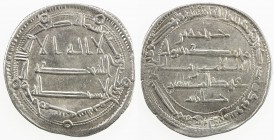 ABBASID: al-Rashid, 786-809, AR dirham (2.91g), Arminiya, AH188, A-219.9a, Vardanyan-61, citing the governor Khuzayma b. Khazim, VF.
Estimate: $90 - ...