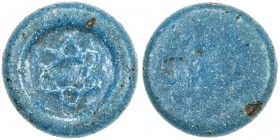 MAMLUK: Anonymous, ca. 1260s-1500, glass weight or jeton, A-1047, plain hexagram, deep blue, opaque, weight of the traditional half dirham, gorgeous e...