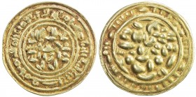 SULAYHID: 'Ali b. Muhammad, 1047-1081, debased AV dinar (2.25g), "Zabid", blundered date, A-1075.2, crude local imitative strike, VF-EF.
Estimate: $1...