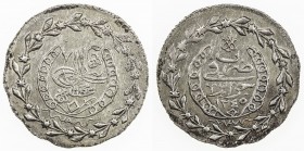 ALGIERS: Mahmud II, 1808-1830, AR 1/3 budju (3.09g), Jaza 'ir, AH1245, KM-78, fabulous strike, AU.
Estimate: $100 - $130