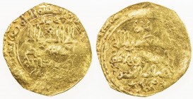 BAVANDID OF TABARISTAN: Shahriyar b. Qarin, 1073-1111, AV dinar (1.35g), MM, AH5xx, A-1526.1, struck at the Sari mint (by style), citing the Great Sel...