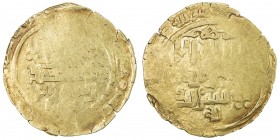 GREAT MONGOLS: Anonymous, ca. 1220s-1240s, AV dinar (4.00g), NM/MM, ND, A-B1967, totally anonymous, possibly with mint name or date in one of the marg...