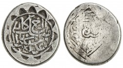 TIMURID: Ulugh Beg Kabuli, 1469-1501, AR tanka (4.82g), NM, ND, A-2451, countermarked 'adl sultan ulugh beg kabuli on obliterated host, with earlier c...