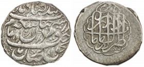 ZAND: Karim Khan, 1753-1779, AR double abbasi (9.14g), Kirman, ND, A-2796, KM-523.4, type C, excellent strike for this mint, VF-EF, ex Dabestani Colle...