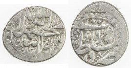 ALIKOZAY: temp. Sa 'id Muhammad Khan, 1851-1855, AR qiran (4.62g), Herat, AH1269, A-3156, struck to a reduced weight (24 nokhod instead of 28 nokhod),...