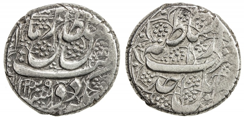 BARAKZAY: Habib Allah, 1824, AR rupee (10.51g), Kabul, AH1239 year one (ahad), A...