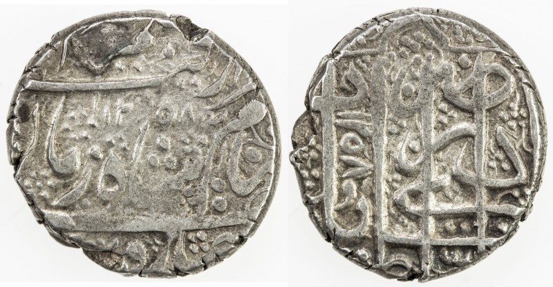 BARAKZAI: Muhammand Zaman, 2nd reign, 1842, AR rupee (9.45g), Kabul, AH1258//125...