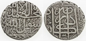 BARAKZAI: Muhammad Akbar, 1842-1843, AR rupee (9.31g), Kabul, AH1258//1258, A-3161, KM-493, kalima obverse, resembling the Kabul rupee dated 1239 (A-3...