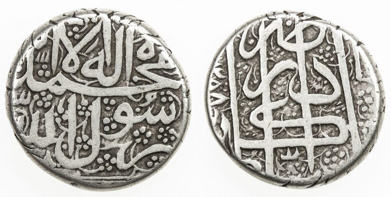 BARAKZAI: Muhammad Akbar, 1842-1843, AR rupee, Kabul, AH1258, A-3161, KM-493, an...