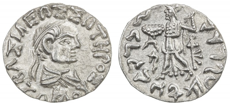 INDO-GREEK: Zoilos II, ca. 55-35 BC, AR drachm (2.17g), Bop-1E, diademed & drape...