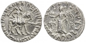 INDO-SCYTHIAN: Azilises, ca. 57-35 BC, AR drachm (1.99g), NM, ND, Mitch-802, VF-EF, ex Fuller Collection. 
Estimate: $70 - $100
