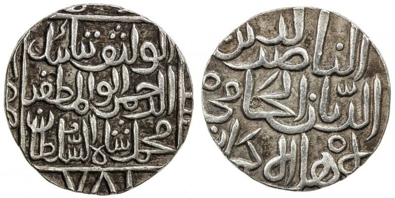 BAHMANID: Muhammad II, 1378-1397, AR tanka (10.97g), Ahsanabad, AH781, G-BH51, 1...