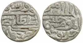 DELHI: Khidr Khan, 1414-1421, BI tanka (9.02g), Hadrat Delhi, AH818, G-D651, in the name of Firuz Tughluq; number "8" of the date recut over "7" (date...