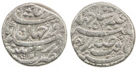 MUGHAL: Jahangir, 1605-1628, AR rupee (11.28g), Patna, AH1037 year 22, KM-168.5, citing Nur Jahan, chief consort of Emperor Jahangir, 1 testmark, F-VF...