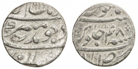 MUGHAL: Aurangzeb, 1658-1707, AR rupee (11.59g), Makhsusabad, AH1116 year 48, KM-300.58, About VF, R, ex Fuller Collection. 
Estimate: $100 - $150