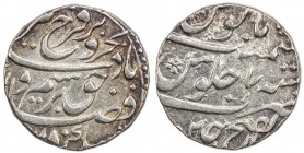 MUGHAL: Farrukhsiyar, 1713-1719, AR rupee (11.52g), Ujjain, year 7, KM-377.63, EF, ex Fuller Collection. 
Estimate: $70 - $100