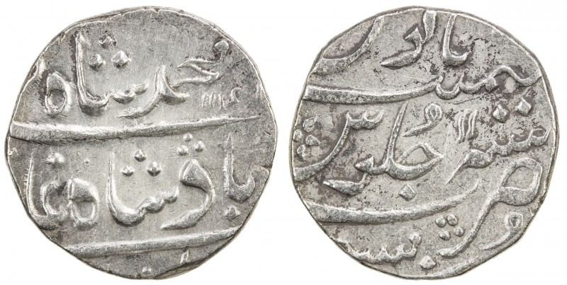 MUGHAL: Muhammad Shah, 1719-1748, AR rupee (11.50g), Munbai (Bombay), AH1141 yea...