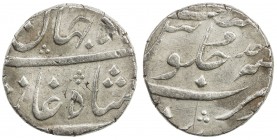 MUGHAL: Shah Jahan III, 1759-1760, AR rupee (11.54g), Surat, year one (ahad), KM-475.4, two small scratches on reverse, lovely strike, EF, S. 
Estima...