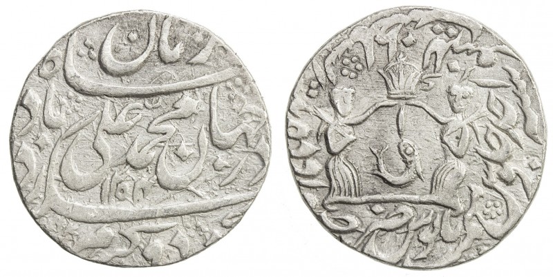 AWADH: Muhammad Ali Shah, 1837-1842, AR rupee (11.13g), Lucknow, AH1254 year one...