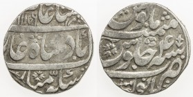 ROHILKHAND: AR rupee (11.05g), Anwala, AH1176 year 4, KM-10, in the name of Shah Alam II, VF, R. 
Estimate: $70 - $100