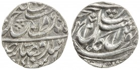 SIKH EMPIRE: AR rupee (11.14g), Amritsar, VS1842 year 316, KM-A20.3, Herrli-01.05.04, with unusual curlicue ornament below the reverse field, wonderfu...