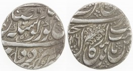 SIKH EMPIRE: AR nanakshahi rupee (11.16g), Amritsar, VS1846, KM-A20.4, Herrli-01.06.04, first issue with the leaf mark added to the reverse, choice VF...
