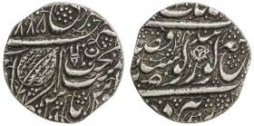 SIKH EMPIRE: AR rupee (11.14g), Amritsar, VS[18]94, KM-22.2, Herrli-01.11.04, VS1885 series, katar in obverse field, pointing downwards, bold strike, ...