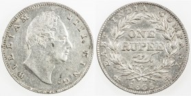 BRITISH INDIA: William IV, 1830-1837, AR rupee, 1835(b), KM-450.1, S&W-1.47, East India Company issue, type E/1, without initials on truncation, AU.
...