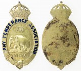 BRITISH INDIA: gilt AR badge (17.64g), ND, Ref. A Guide to Military Temperance Medals by David Harris 2001 (ISBN1-894183-24-X) -ATAI.11, 49x27mm, Army...