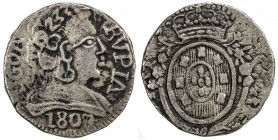 GOA: João VI, regent, 1799-1816, AR rupia (11.02g), 1807, KM-219, "7" re-engraved over "6", VF.
Estimate: $100 - $140
