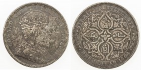CHOPMARKED COINS: STRAITS SETTLEMENTS: Edward VII, 1901-1910, AR dollar, 1904-B, KM-25, countermarked gong yòng ("public use") within oblong incuse ch...