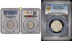 KWANGTUNG: Republic, AR 20 cents, year 18 (1929), Y-426, L&M-158, good luster, PCGS graded MS63.
Estimate: $50 - $75