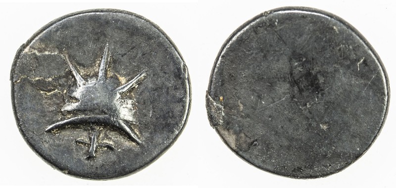 CAMBODIA: Ang Duong, 1840-1859, BI pe (0.70g), ND (1847), KM-4, cocoa bean, Extr...
