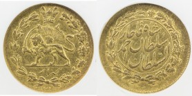 IRAN: Ahmad Shah, 1909-1925, AV 5000 dinars, AH1329, KM-1067, NGC graded EF, ex Dabestani Collection. 
Estimate: $90 - $120