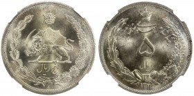 IRAN: Reza Shah, 1925-1941, AR 5 rials, SH1312 (1933), KM-1131, light golden toning, a lovely example! NGC graded MS65+.
Estimate: $130 - $160