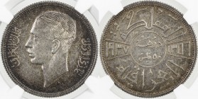 IRAQ: Ghazi I, 1933-1939, AR 50 fils, 1937/AH1356, KM-104, attractively toned, NGC graded MS62.
Estimate: $65 - $85