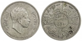 IRAQ: Faisal II, 1939-1958, AR 50 fils, 1953/AH1372, KM-114, EF-AU.
Estimate: $75 - $100
