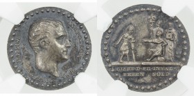 FRANCE: Napoleon I, emperor, 1804-1815, AR medalet, 1806, Bramsen-547, Julius-1612, 17mm, bare bust right, KAISER NAPOLEON IN BERLIN 1806 // Napoleon ...