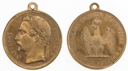 FRANCE: Napoleon III, 1852-1870, AE medal (17.74g), 1852, 35mm bronze medal for the Proclamation of the Emperor by Henri Adolphe Garnier, laureate bus...