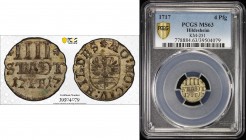 HILDESHEIM: Free City, AR 4 pfennig, 1717, KM-251, a lovely example! PCGS graded MS63, ex Dr. Axel Wahlstedt Collection. 
Estimate: $75 - $100
