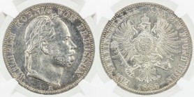PRUSSIA: Wilhelm I, 1861-1888, AR thaler, 1866-A, KM-497, Victory over Austria, very attractive with nice luster and light golden toning, NGC graded M...