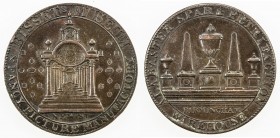 GREAT BRITAIN: Birmingham, AE halfpenny token (9.95g), ND (ca. late 18th century), D&H-120, BISSETS MUSEUM & FANCY PICTURE MANUFACTORY, domed colonnad...