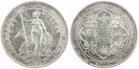 GREAT BRITAIN: AR trade dollar, 1897(b), KM-T5, some hairlines, EF.
Estimate: $50 - $75