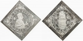 HUNGARY: Franz Josef I, 1848-1916, AR thaler, 1896-KB, Bruce-X14, klippe restrike of 1965, 1000th Anniversary of the Kingdom of Hungary, peripheral to...